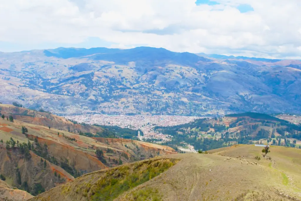 Panoramic View Overlooking Huaraz City (3,090m)